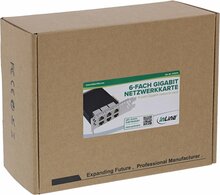 Võrgukaart Inline 6-port Gigabit, 6x RJ45, 1 Gb/s, PCIe x4