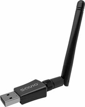 Võrguadapter Savio AK-61 USB Wi-Fi must