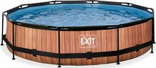 Karkassbassein Exit Toys Wood 30.12.12.10, 360 x 76 cm, pruun, filtriga, 6125 L