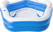 Täispuhutav bassein Bestway Family Fun Lounge 92831, 213 x 206 cm, sinine/valge