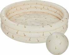 Täispuhutav bassein OYOY Giraffe, 120 cm, kollane, rannapalliga