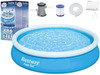 Täispuhutav bassein Bestway Fast Set 57274, 366 x 76 cm, 5377 L, sinine/helesinine