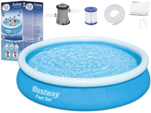 Täispuhutav bassein Bestway Fast Set 57274, 366 x 76 cm, 5377 L, sinine/helesinine