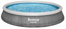 Täispuhutav bassein Bestway Fast Set 57376, 396 x 84 cm, hall, 7340 L
