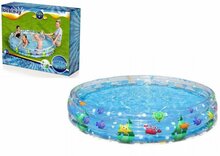 Täispuhutav bassein Bestway Deep Dive, 183x33 cm, 480 l, läbipaistev/sinine