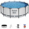 Karkassbassein Bestway Steel Pro Max 5618W, 396 x 122 cm, filtriga ja redeliga, hall