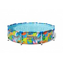 Karkassbassein Bestway Steel Pro Safari 56985, 305x66 cm, värviline