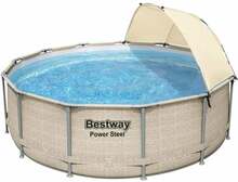 Karkassbassein Bestway Power Steel 5614V, 396 x 107 cm, helepruun, 11133 L