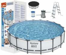 Bassein Bestway Steel Pro Max 56462, 549x122 cm, 23062 l, valge/hall