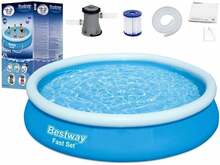 Täispuhutav bassein Bestway Fast Set BE57274, 366 x 76 cm, 5377 L, sinine/valge