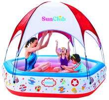 Laste bassein Jilong Cirkus 51124, 223 x 208 x 163 cm, sinine/valge/punane
