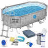 Karkassbassein Bestway Power Steel Swim Vista 56714, 427 x 250 x 100 cm, hall, 7250 L