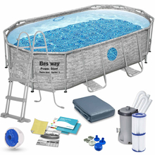 Karkassbassein Bestway Power Steel Swim Vista 56714, 427 x 250 x 100 cm, hall, 7250 L