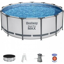 Karkassbassein Bestway Steel Pro Max 5618W, 396 x 122 cm, hall