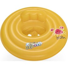 Täispuhutav ujumisrõngas istmega beebidele Bestway Triple Baby 32096, 69 cm, kollane