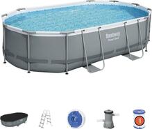 Terasraamiga bassein Bestway Power Steel 10949, 488 x 305 x 107 cm, 10949 L