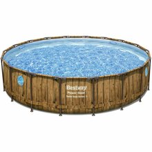 Raamiga bassein Bestway Power Steel Swim Vista 56977, 549 x 122 cm, pruun/helesinine