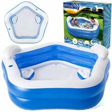 Täispuhutav bassein Bestway BE54153, 213 x 206 x 69 cm, 575 L, sinine/valge