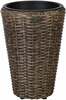 Lillepotiümbris Home4you Wicker, plastik, 28 x 40 cm, tumepruun