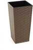 Lillepott Lamela Finezja Rattan, plastik, 30 x 30 x 57 cm, pruun