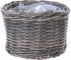 Lillepott OTE Flower Pot D012-W13, plastik/rattan, 20 x 20 x 20 cm, hall