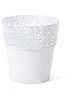 Lillepott Lamela Rosa 656-05, plastik, 13 cm, valge
