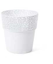 Lillepott Lamela Rosa 656-05, plastik, 13 cm, valge