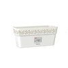 Lillekast veereservuaariga Stefanplast Gaia 88700, 30 x 13 cm, valge