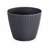 Lillepott Prosperplast Splofy DSP160, plast, 15.7 cm, must