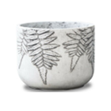 Lillepott Fern, D30 x H24,5 cm, valge/hall