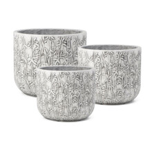 Lillepott LOUNA, D44 x H36 cm, valge/hall