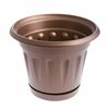 Lillepott Uniplastex Primavera, plastik, 26 cm, pronks