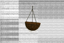 Riputatav lillepott Besk, kookos, 40 cm
