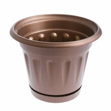 Lillepott Uniplastex Primavera, plastik, 26 cm, pronks