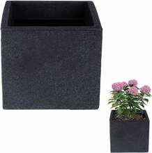 Lillepott Vilde, 20 x 17,5 cm, plastik, hall/must
