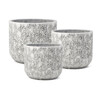 Lillepott LOUNA, 30 x 24,5 cm, valge/hall