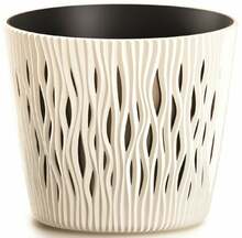 Lillepott Prosperplast Sandy Round, 22 cm, kreemjas