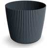 Lillepott Prosperplast Milly Round, plastik, antratsiit, 19,6 x 17 cm