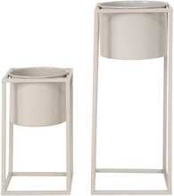 Lillepott House Nordic Marla, teras, 19,5 x 19,5 cm, beež, 2 tk