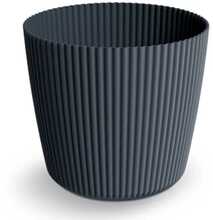 Lillepott Prosperplast Milly Round, plastik, antratsiit, 19,6 x 17 cm