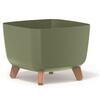 Lillepott Prosperplast Gracia Square, 29 x 29 x 22 cm, mullahall roheline