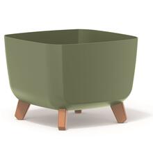 Lillepott Prosperplast Gracia Square, 29 x 29 x 22 cm, mullahall roheline