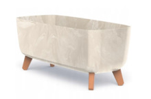 Lillepott jalgadega Prosperplast, GRACIA CASE BETON EFFECT, 58 cm, kreem