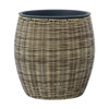 Lillepott Home4you Wicker, 30 x 30 cm, helepruun