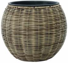 Lillepott Home4you Wicker, 26 x 22 cm, helepruun