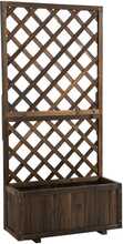 Puidust lillekast Outsunny trellisega, ronitaimedele, 72,5 x 31,5 x 149,5 cm