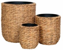 Lillepottide komplekt House Nordic Hanoi, 3 tk, veehüatsint, 25 cm x 25 cm, pruun