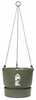 Riputatav lillepott Elho Greenville, 23,9 x 20,3 cm, roheline