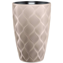 Lillepott Form Plastic Flow Slim, plastmass, 30 cm, 24 l, pruun