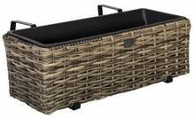 Rõdukast Home4you Wicker, 60 x 19 x 18 cm, helepruun